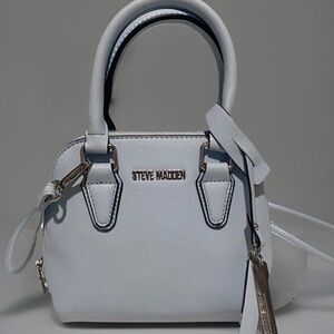 Steve Madden Bfaith Mini Crossbody Purse Handbag Handles Powder Blue